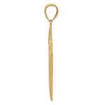 14K Large Diamond-cut Cross Pendant - Image 2