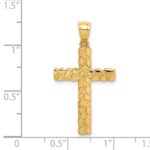 14K Nugget Style Cross Pendant - Image 4
