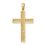 14K Nugget Style Cross Pendant - Image 3