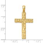 14K Nugget Style Cross Pendant - Image 4