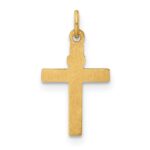 14k Polished Solid Heart Cross Pendant - Image 4