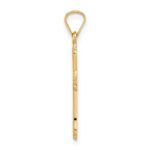 14k Polished Solid Fancy Design Cross Pendant - Image 2