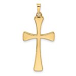 14k Polished Hollow Cross Pendant