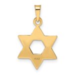 14k Rose Gold Polished Solid Star of David Pendant - Image 4