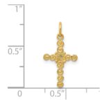 14k Small Polished Cross Charm - Image 3