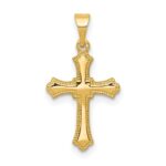 14k Budded Cross Charm