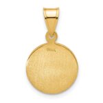 14k Polished and Satin Solid Our Lady of Perpetual Help Medal Round Pendant - Image 3