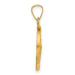 14K Polished and Satin Hollow St. Jude Thaddeus Medal Round Charm - Image 2