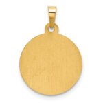 14K Polished and Satin Hollow St. Jude Thaddeus Medal Round Charm - Image 3