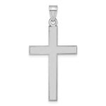 14k White Gold Florentine Satin Cross Pendant