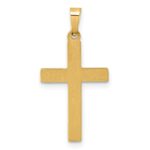 14k Polished And Textured Latin Cross Pendant - Image 3