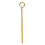 14k Polished And Textured Latin Cross Pendant - Image 2