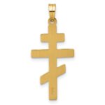 14k Polished Eastern Orthodox Cross Pendant - Image 3