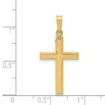 14k Hollow Cross Pendant - Image 3