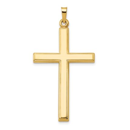 14k Hollow Cross Pendant