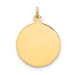 14k Polished and Satin Solid Our Lady of Mt. Carmel Medal Round Charm - Image 4