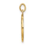 14k Polished and Satin Solid Jesus, Mary, Joseph Medal Round Charm - Image 2