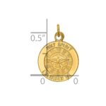 14k Polished and Satin Solid Holy Spirit Medal Charm - Image 3