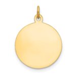 14k Polished and Satin Solid Saint Roch Medal Round Charm - Image 4