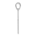 14k White Gold Laser Etched Cross Charm - Image 2