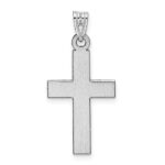 14k White Gold Cross Pendant - Image 4