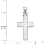 14k White Gold Cross Pendant - Image 3