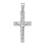 14k White Gold INRI Crucifix Charm