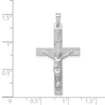 14k White Gold INRI Crucifix Charm - Image 3