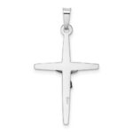 14k White Gold INRI Crucifix Charm - Image 4