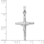 14k White Gold INRI Crucifix Charm - Image 3
