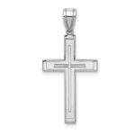 14k White Gold Cross Pendant