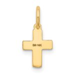 14K Floral Cross Charm - Image 4