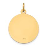 14k Polished and Satin Solid Saint Gerard Medal Round Pendant - Image 4