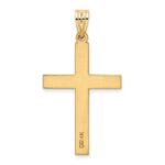 14k Polished .02 carat Diamond Cross Pendant - Image 4