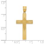 14K Laser Designed Cross Pendant - Image 3