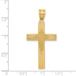 14K Laser Designed Cross Pendant - Image 3