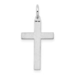 14K White Gold Laser Designed Cross Pendant - Image 4