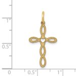 14K Loop with Center Heart Cross Pendant - Image 3
