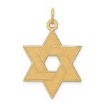 14K Laser Designed Star of David Pendant
