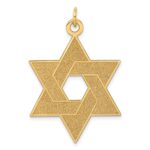 14K Laser Designed Star of David Pendant
