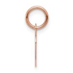 14k Rose Gold Plain .018 Gauge Engraveable Heart 11x9mm Disc Charm - Image 2