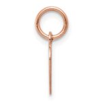 14k Rose Gold Plain .018 Gauge Engraveable Heart 12x10mm Disc Charm - Image 2