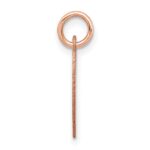 14k Rose Gold Plain .013 Gauge Engraveable Heart 15x14mm Disc Charm - Image 2