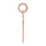 14k Rose Gold Plain .018 Gauge Engraveable Heart 21x20mm Disc Charm - Image 2