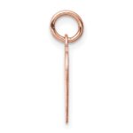 14k Rose Gold Plain .011 Gauge Engravable Heart 15x14mm Disc Charm - Image 2