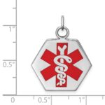 Sterling Silver Rhodium-plated Medical Jewelry Pendant - Image 4
