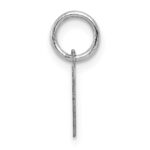 14k White Gold Plain .013 Gauge Engravable Heart 12x10mm Disc Charm - Image 2