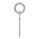 14k White Gold Plain .011 Gauge Engravable Heart 15x14mm Disc Charm - Image 2