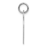 14k White Gold Plain .035 Gauge Engravable Heart 19x15mm Disc Charm - Image 2