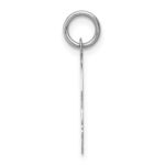 14k White Gold Plain Medium.027 Depth Facing Right Engravable Boy Charm - Image 2